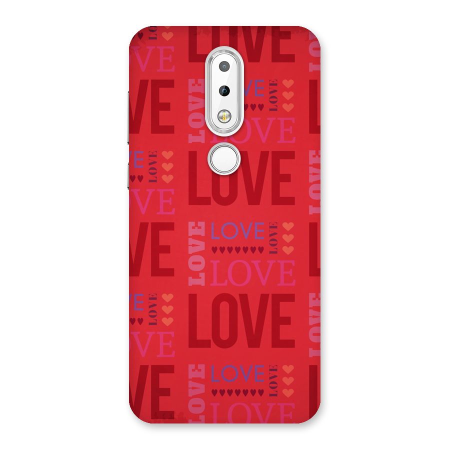 Love Pattern Back Case for Nokia 6.1 Plus