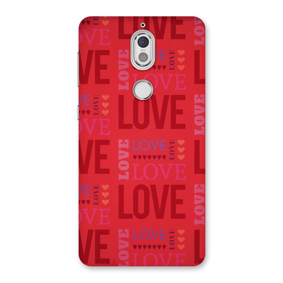Love Pattern Back Case for Nokia 7