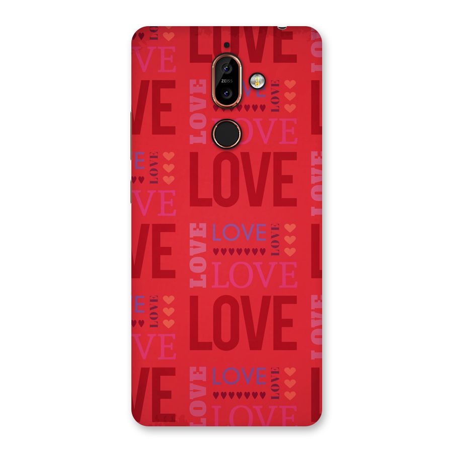 Love Pattern Back Case for Nokia 7 Plus