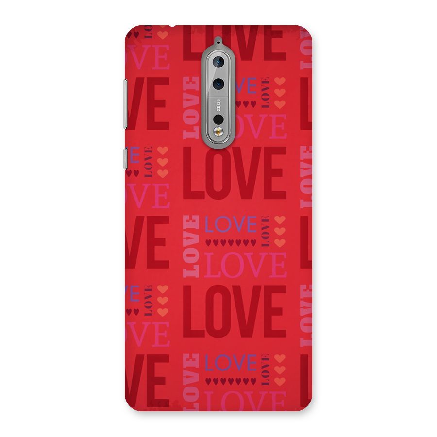Love Pattern Back Case for Nokia 8
