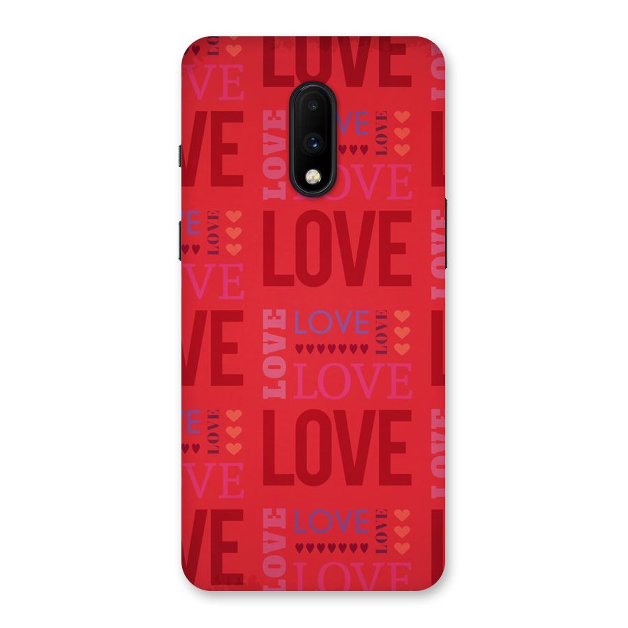 Love Pattern Back Case for OnePlus 7