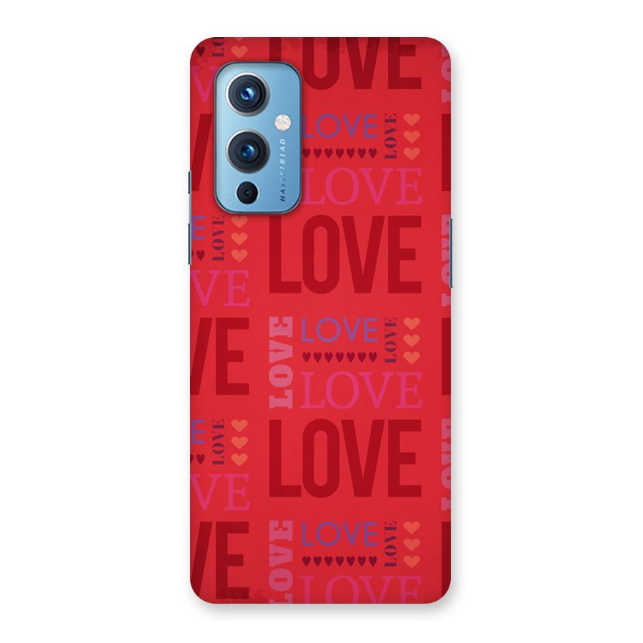 Love Pattern Back Case for OnePlus 9