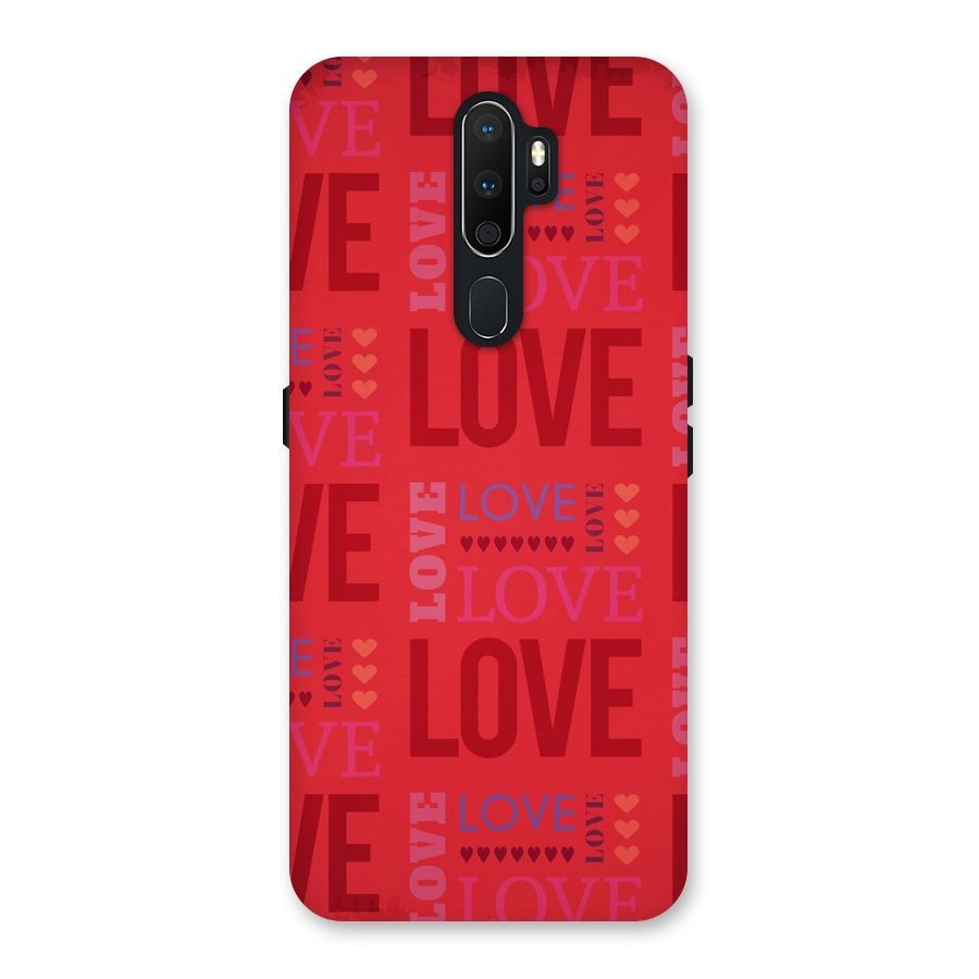 Love Pattern Back Case for Oppo A5 (2020)