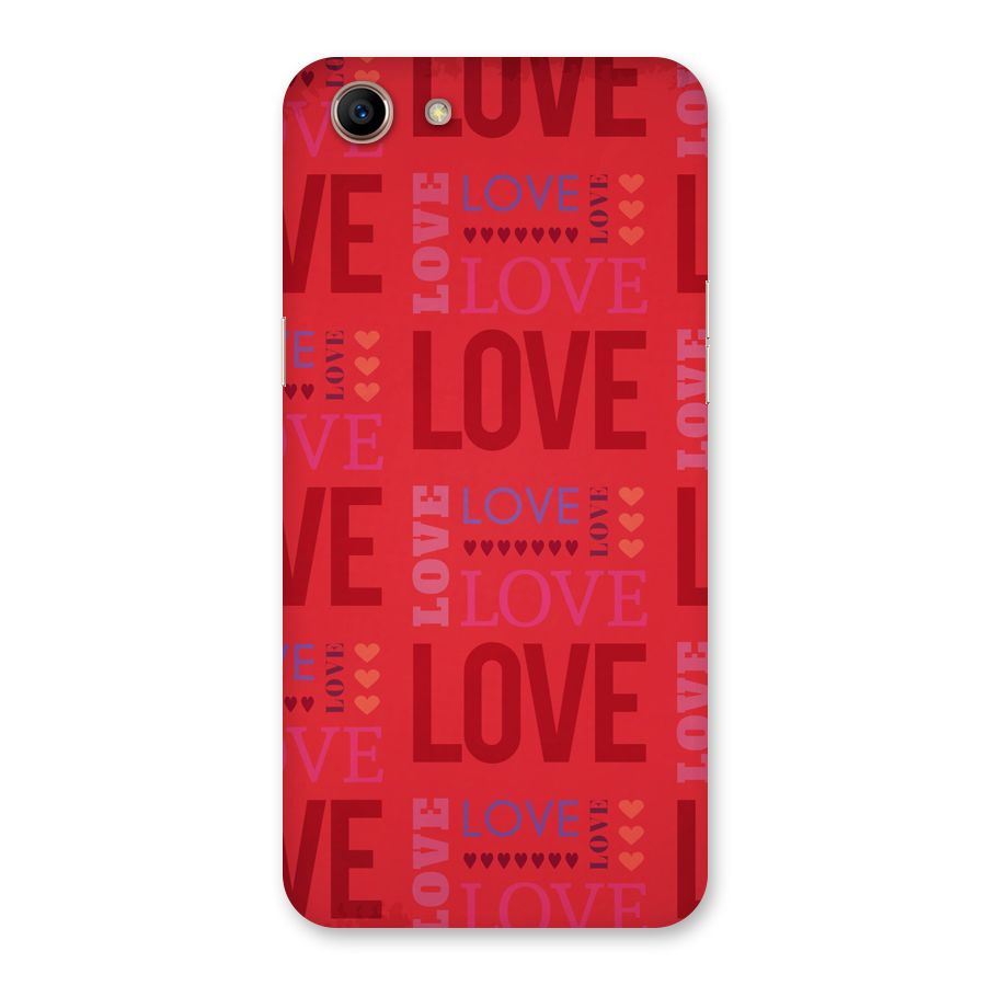 Love Pattern Back Case for Oppo A83 (2018)