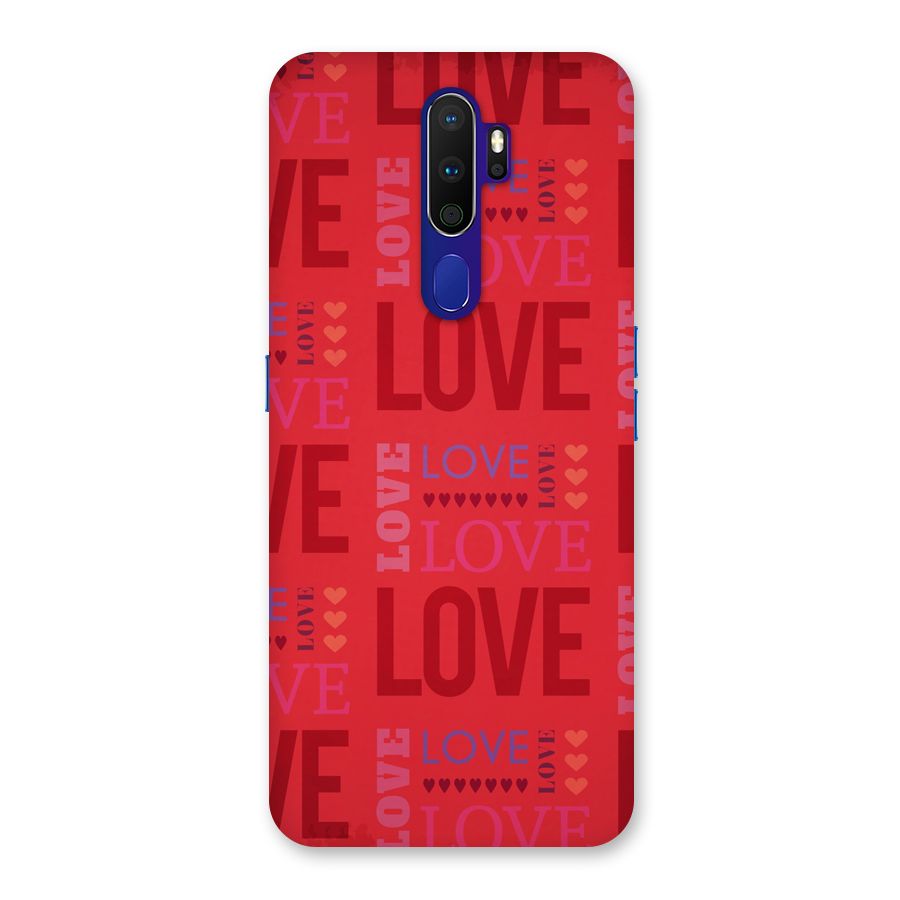 Love Pattern Back Case for Oppo A9 (2020)