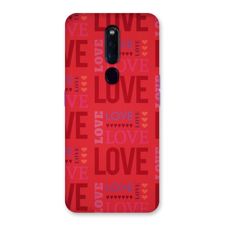 Love Pattern Back Case for Oppo F11 Pro