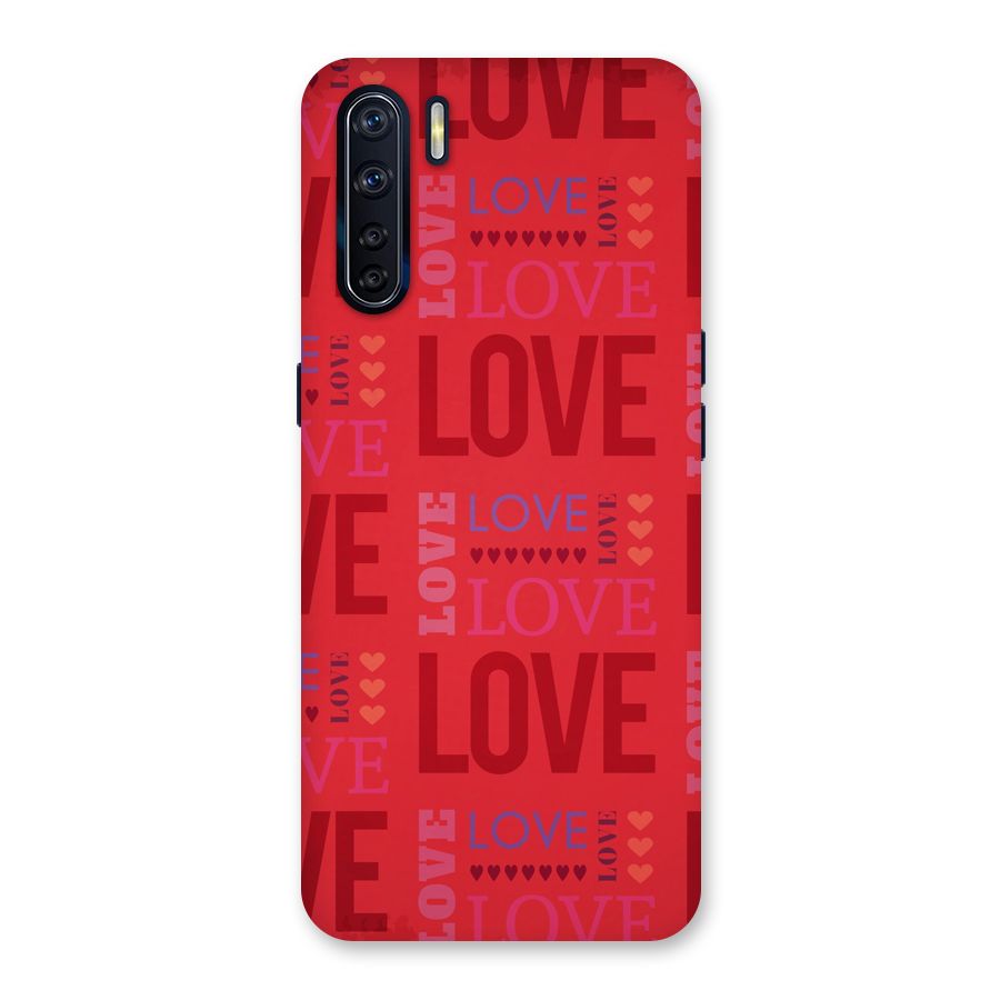 Love Pattern Back Case for Oppo F15