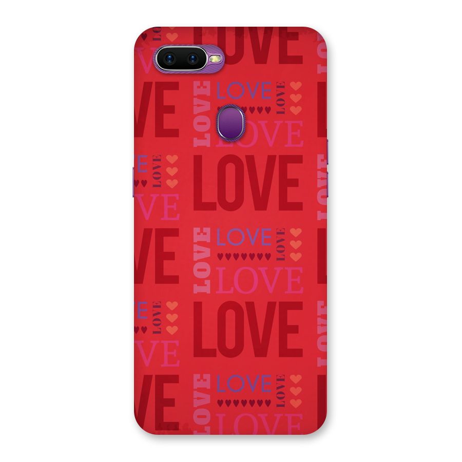 Love Pattern Back Case for Oppo F9