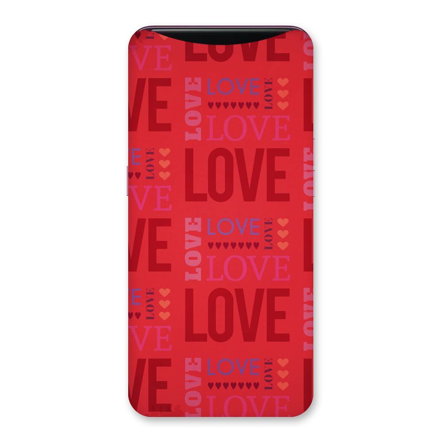Love Pattern Back Case for Oppo Find X
