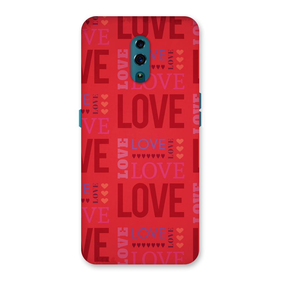 Love Pattern Back Case for Oppo Reno