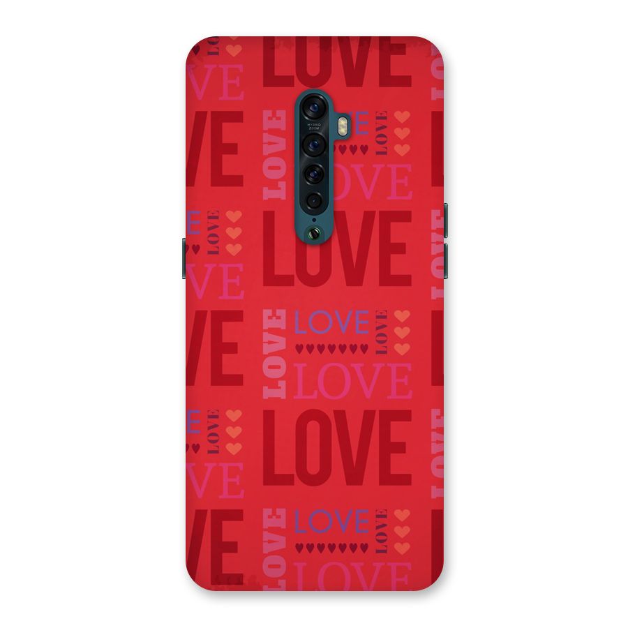 Love Pattern Back Case for Oppo Reno2