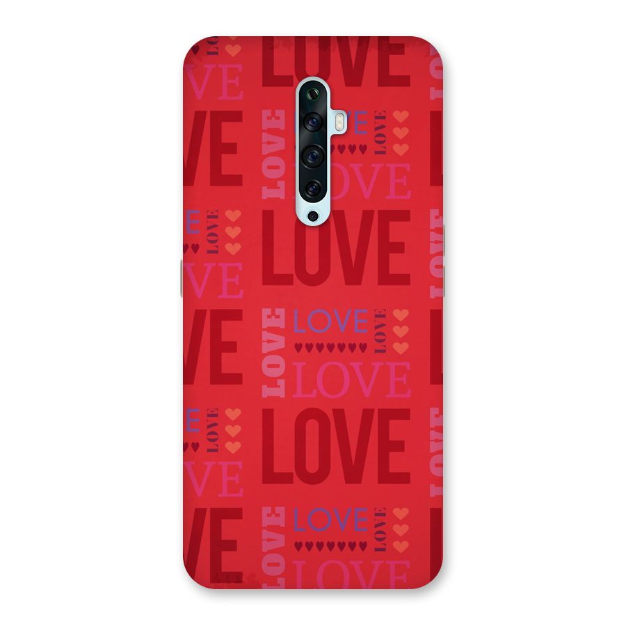 Love Pattern Back Case for Oppo Reno2 Z
