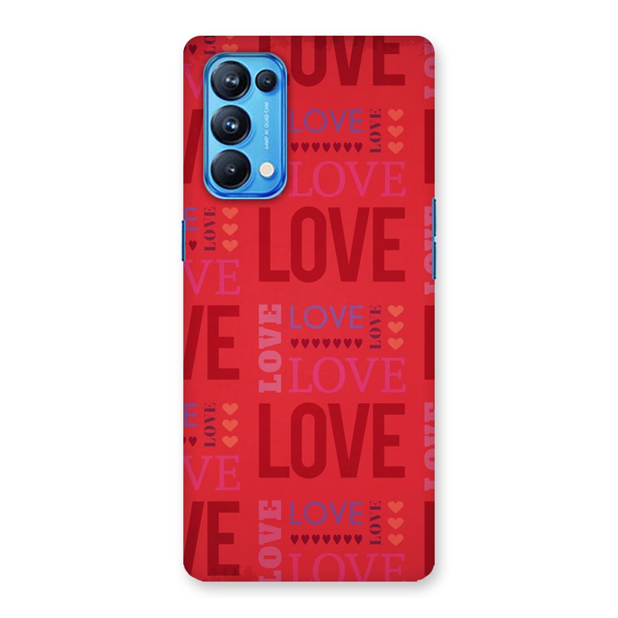 Love Pattern Back Case for Oppo Reno5 Pro 5G