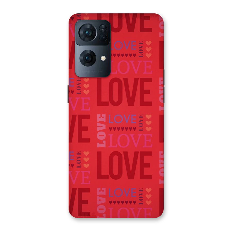 Love Pattern Back Case for Oppo Reno7 Pro 5G