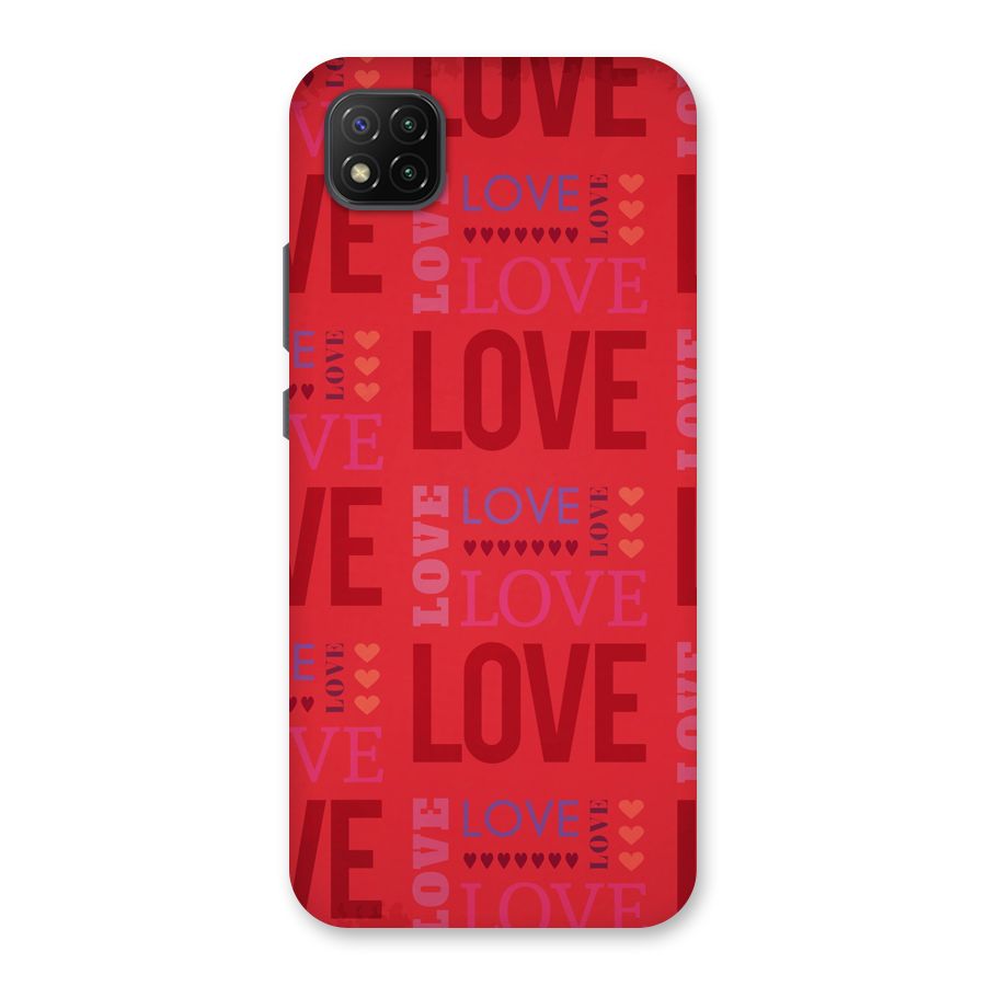 Love Pattern Back Case for Poco C3