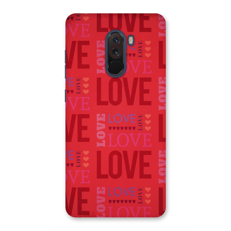 Love Pattern Back Case for Poco F1