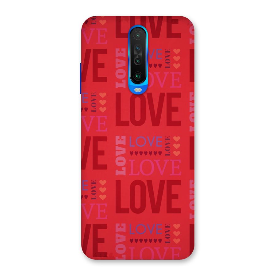 Love Pattern Back Case for Poco X2