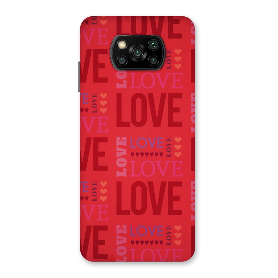 Love Pattern Back Case for Poco X3