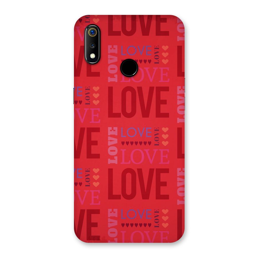 Love Pattern Back Case for Realme 3