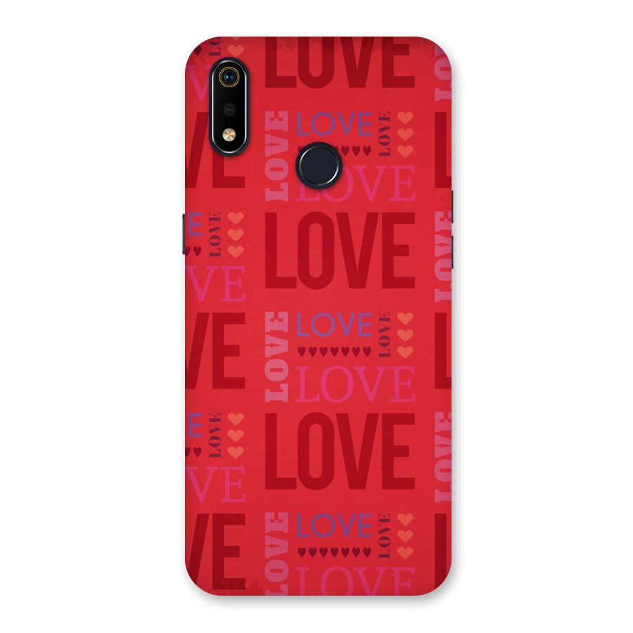 Love Pattern Back Case for Realme 3i