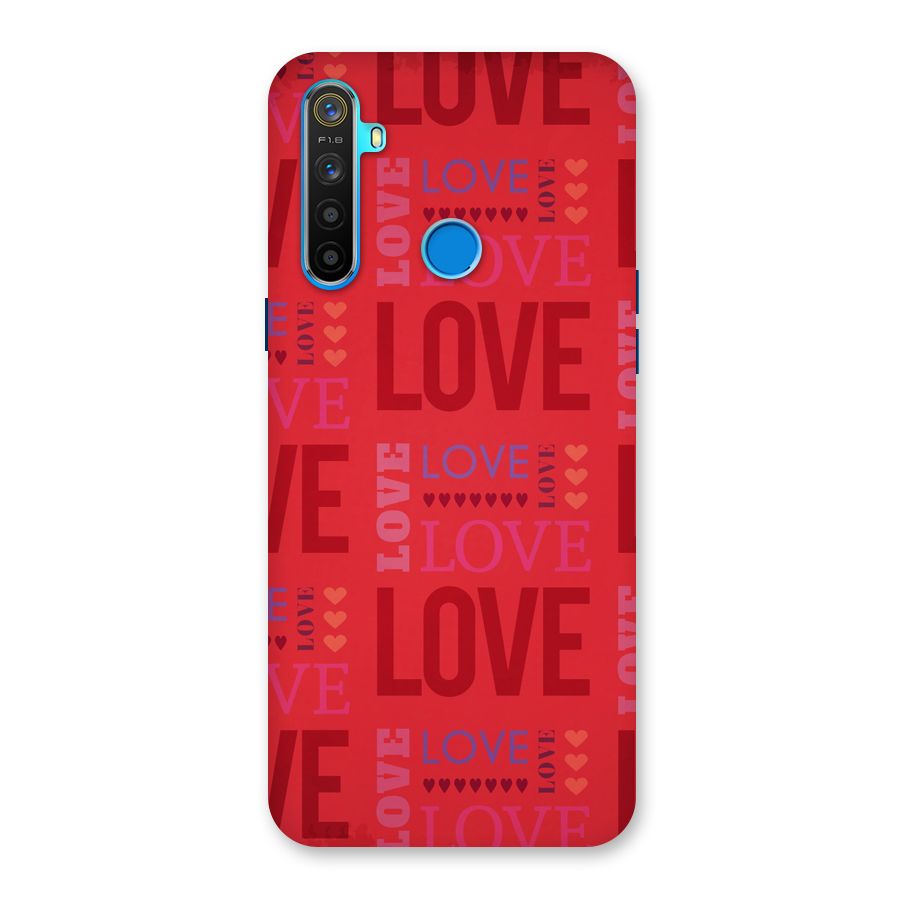Love Pattern Back Case for Realme 5