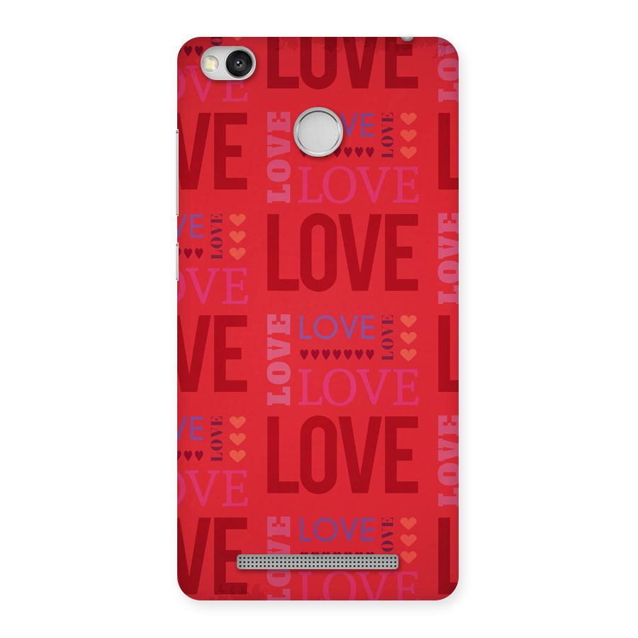 Love Pattern Back Case for Redmi 3S Prime