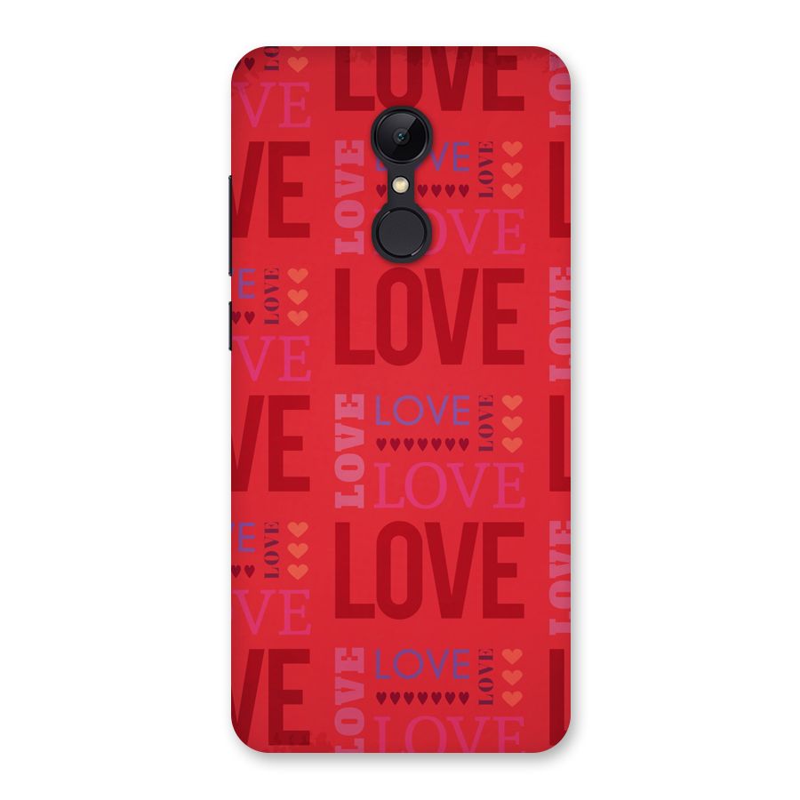 Love Pattern Back Case for Redmi 5