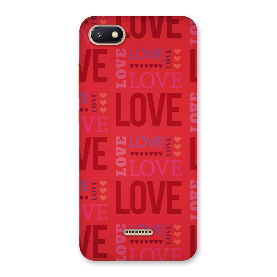 Love Pattern Back Case for Redmi 6A