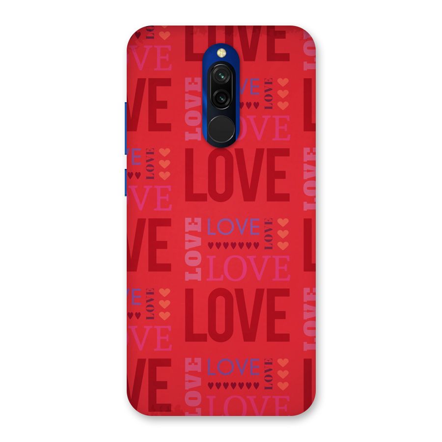 Love Pattern Back Case for Redmi 8