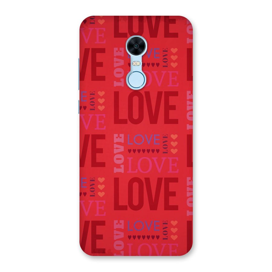 Love Pattern Back Case for Redmi Note 5