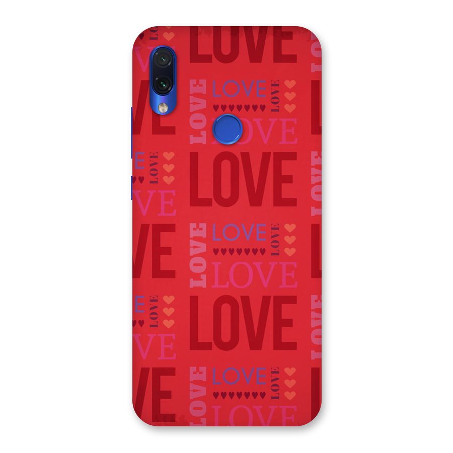 Love Pattern Back Case for Redmi Note 7
