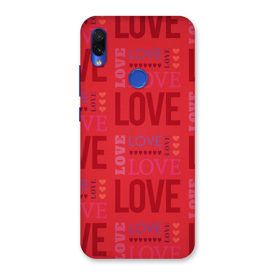 Love Pattern Back Case for Redmi Note 7S