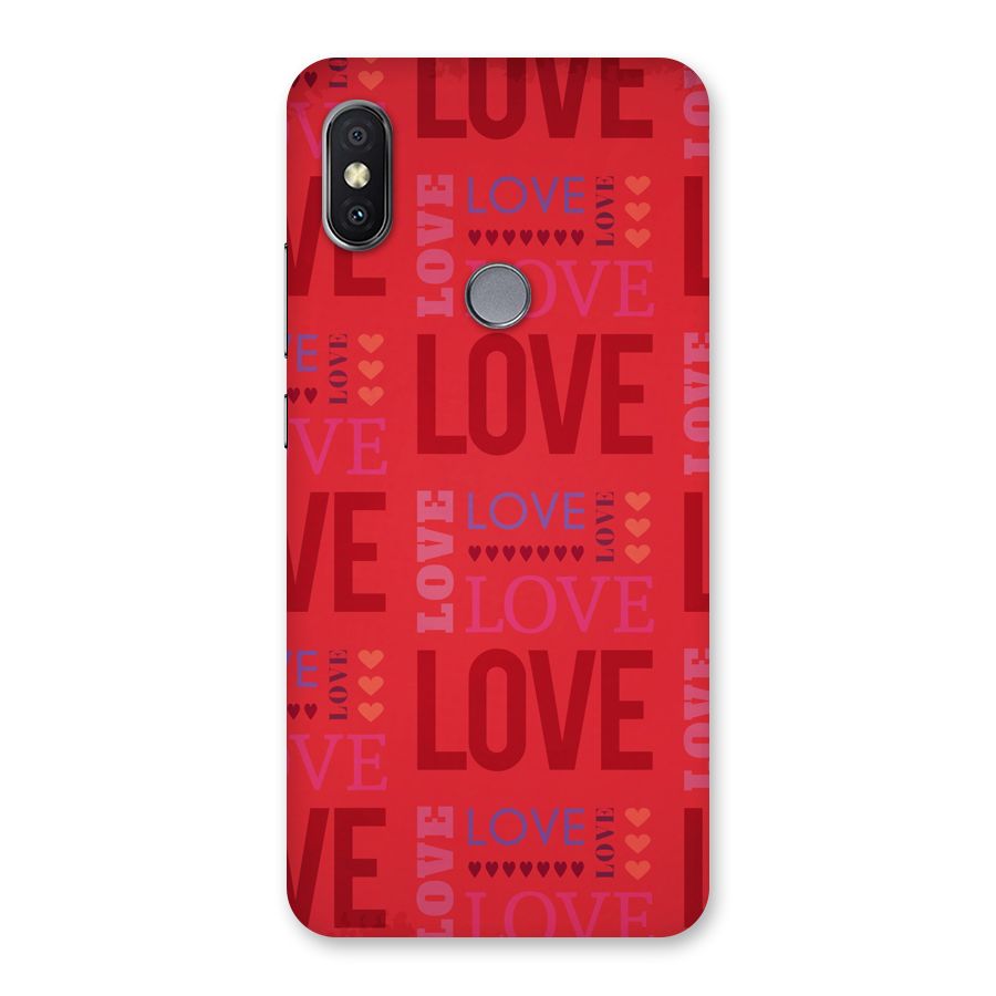 Love Pattern Back Case for Redmi Y2