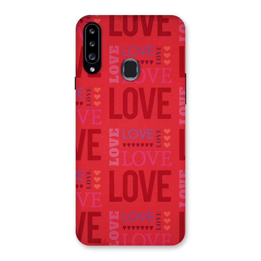 Love Pattern Back Case for Samsung Galaxy A20s