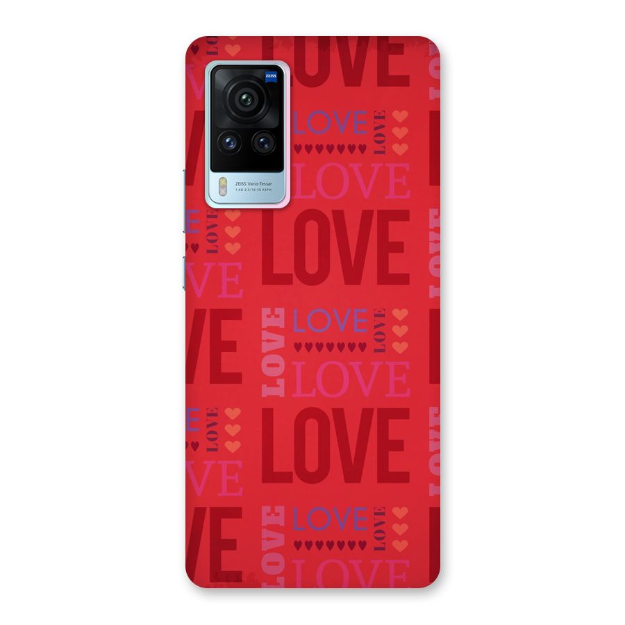 Love Pattern Back Case for Vivo X60 Pro