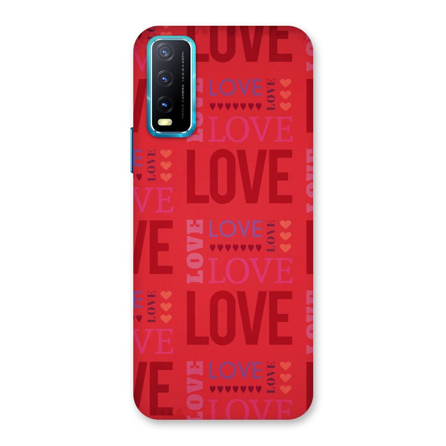 Love Pattern Back Case for Vivo Y20A