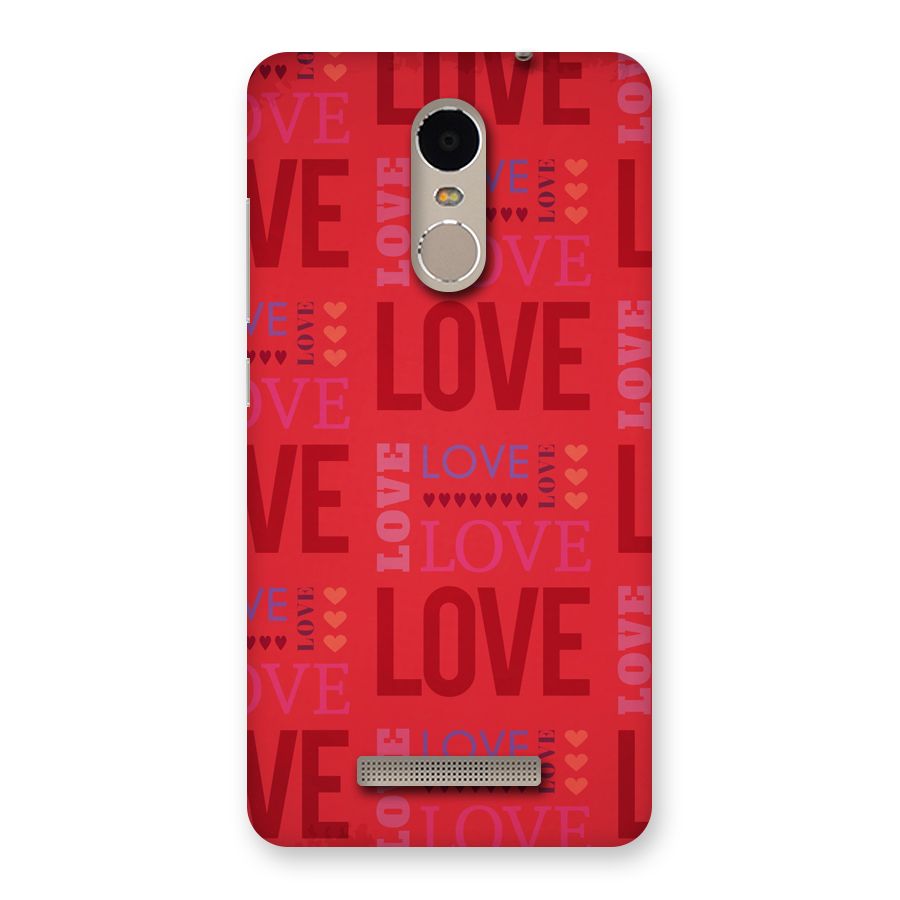 Love Pattern Back Case for Xiaomi Redmi Note 3