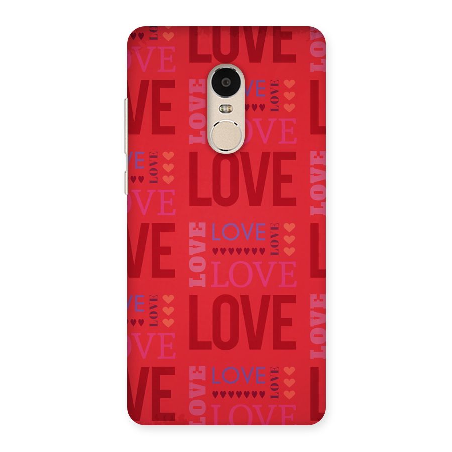 Love Pattern Back Case for Xiaomi Redmi Note 4