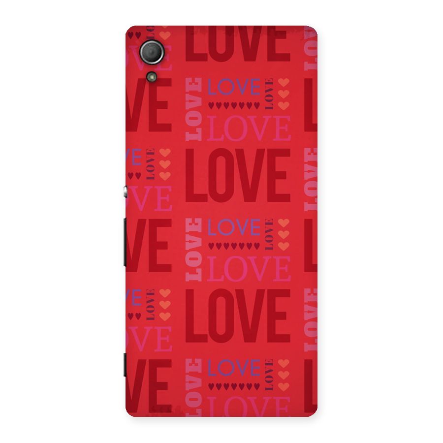 Love Pattern Back Case for Xperia Z3 Plus