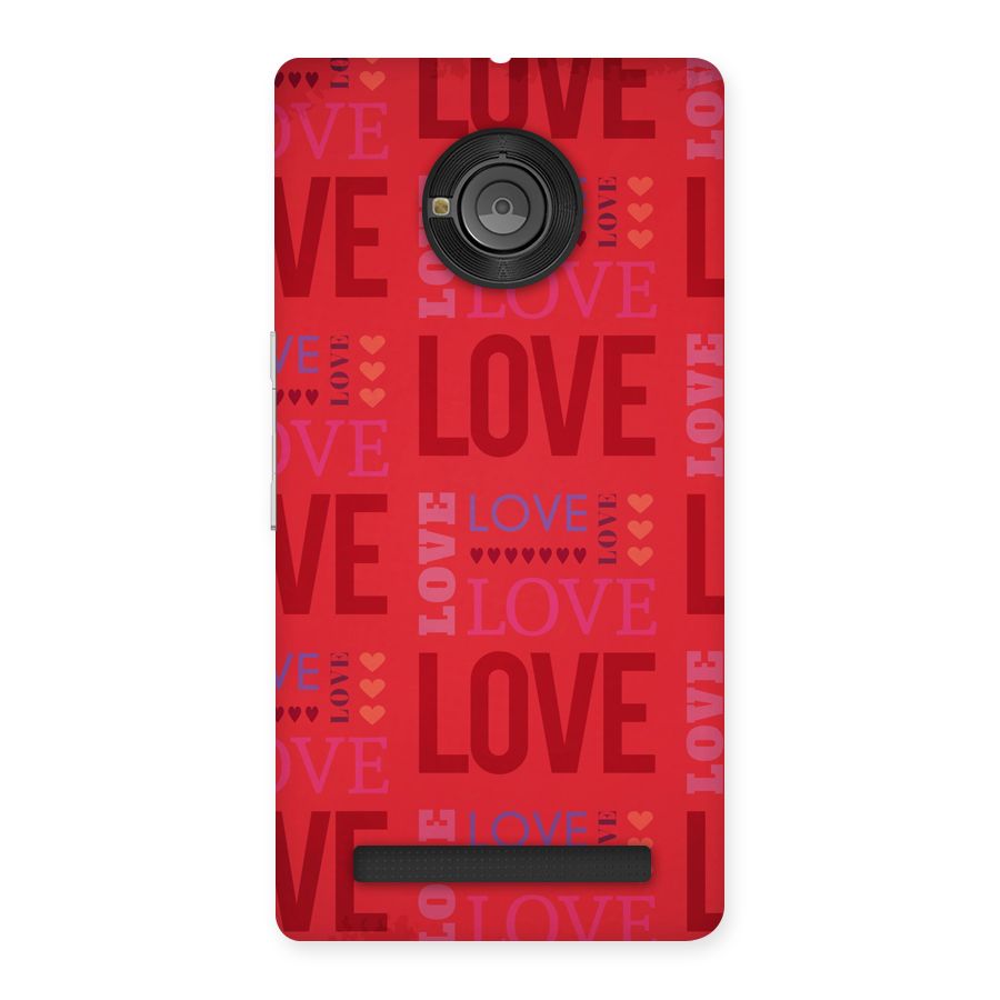 Love Pattern Back Case for Yu Yunique