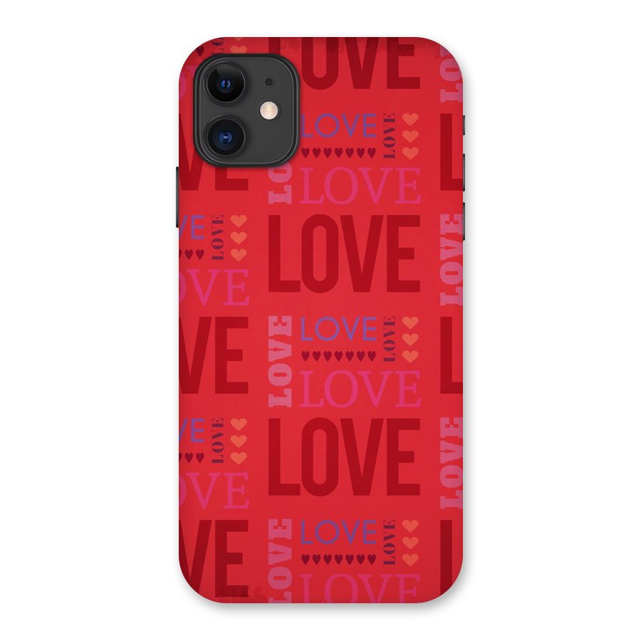Love Pattern Back Case for iPhone 11
