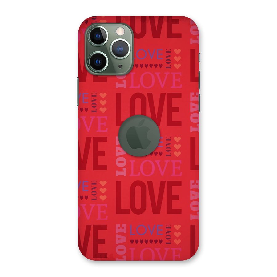 Love Pattern Back Case for iPhone 11 Pro Logo  Cut