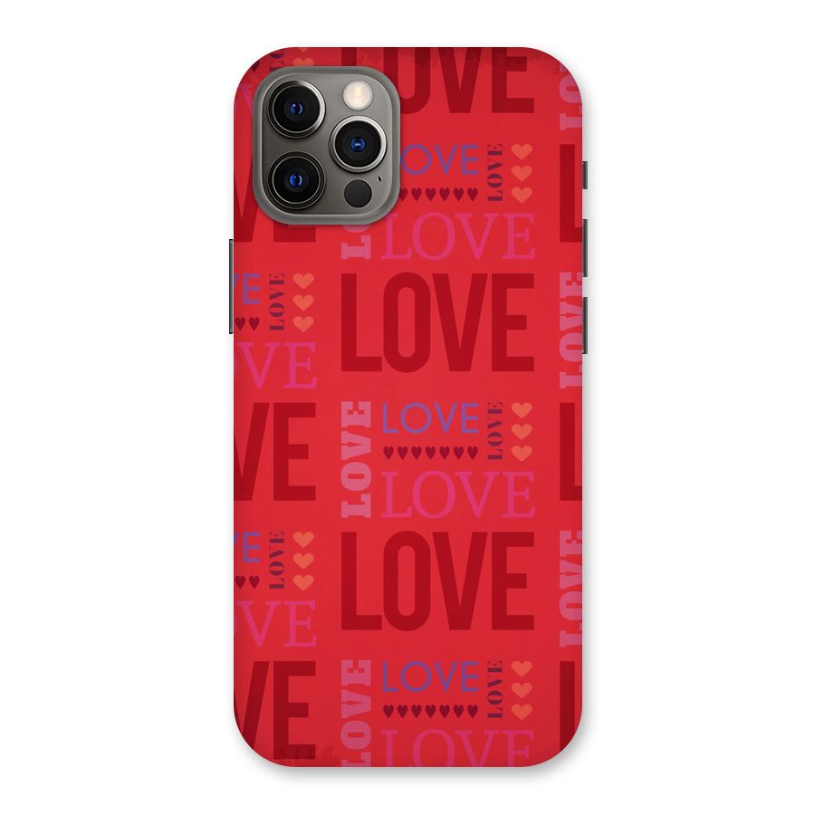 Love Pattern Back Case for iPhone 12 Pro