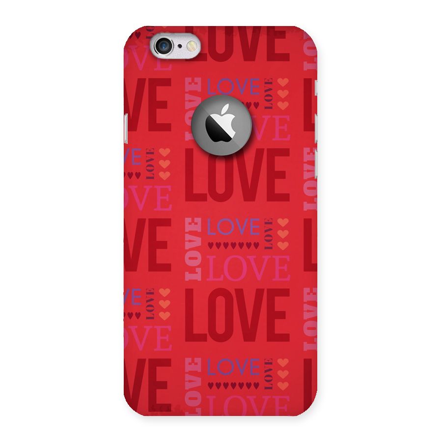 Love Pattern Back Case for iPhone 6 Logo Cut