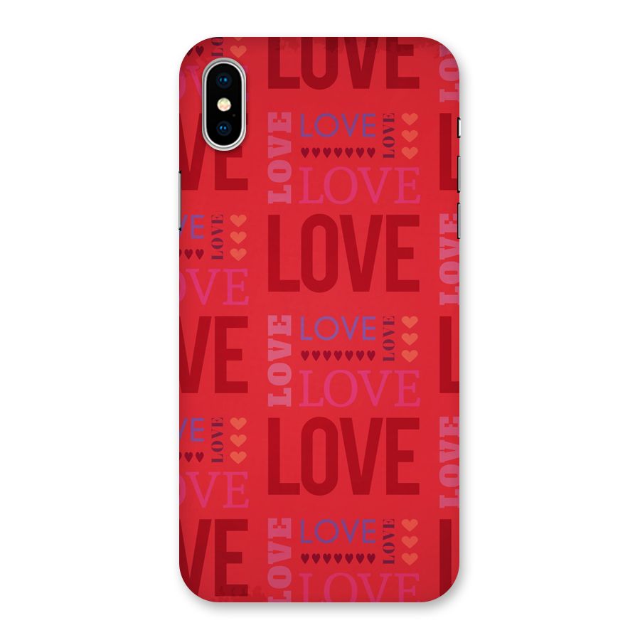 Love Pattern Back Case for iPhone XS