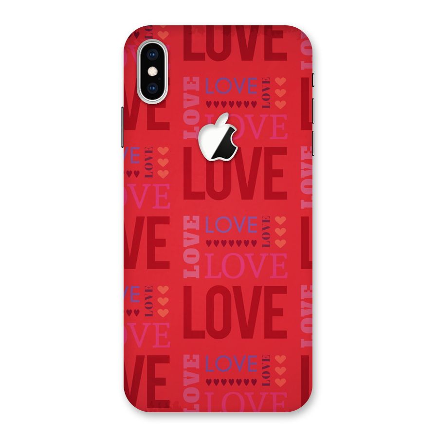 Love Pattern Back Case for iPhone XS Max Apple Cut