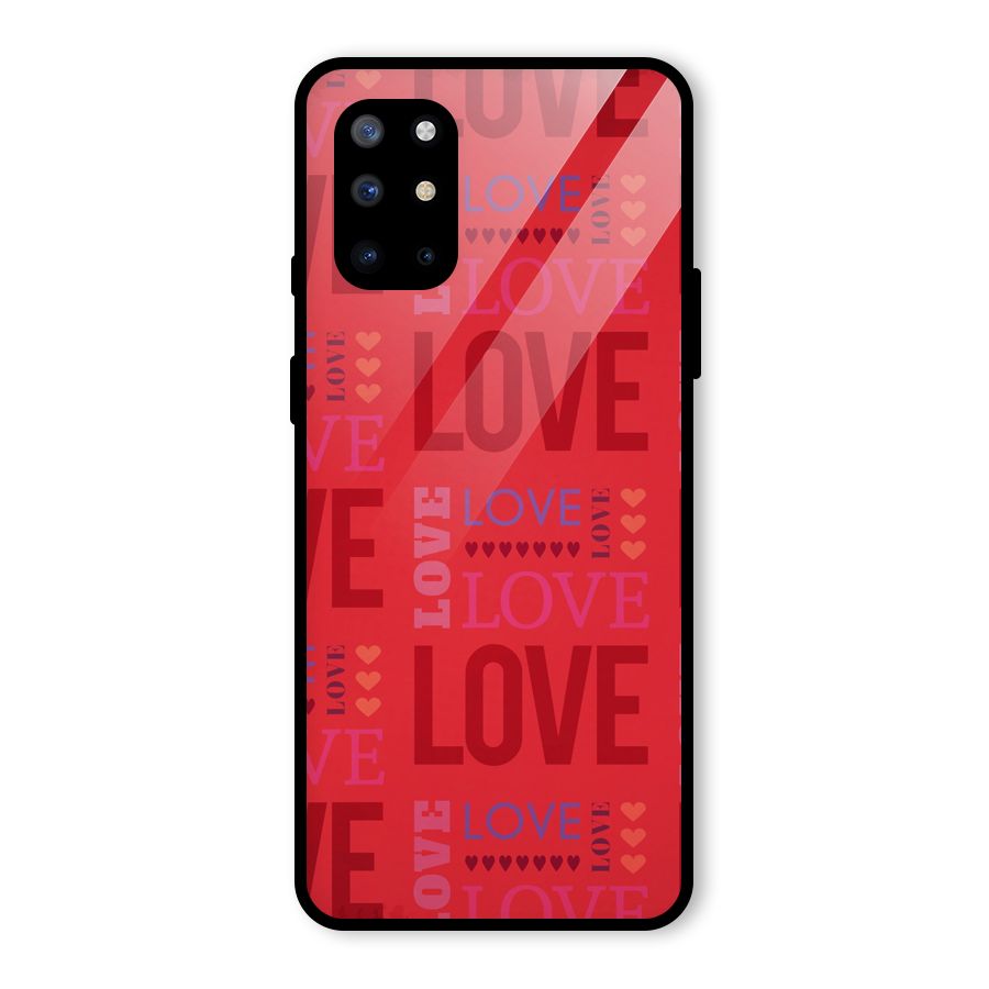 Love Pattern Glass Back Case for OnePlus 8T