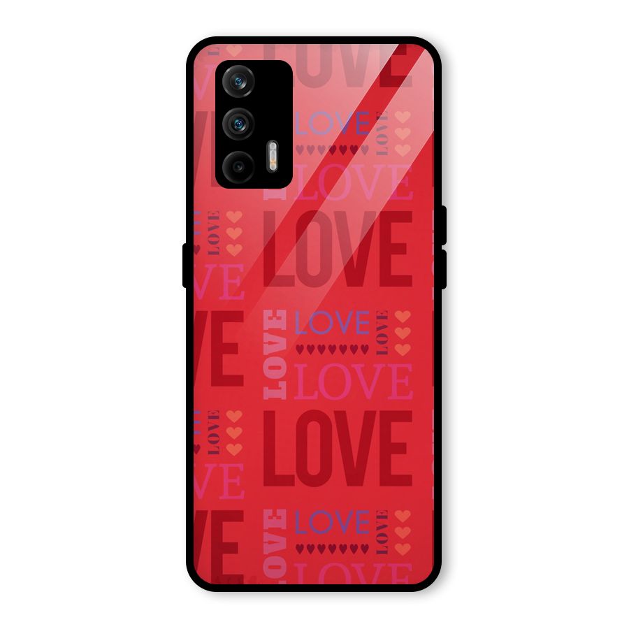 Love Pattern Glass Back Case for Realme GT 5G
