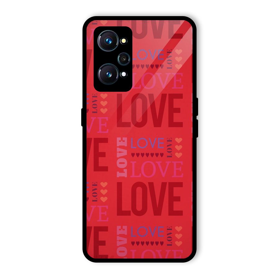 Love Pattern Glass Back Case for Realme GT Neo2