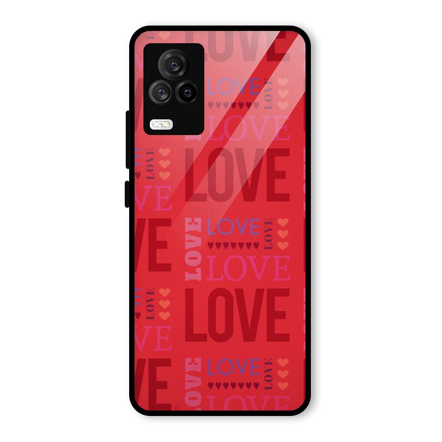 Love Pattern Glass Back Case for Vivo iQOO 7 Legend 5G